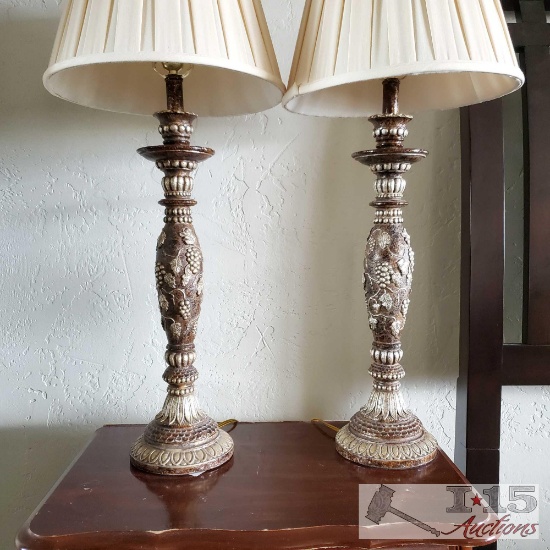 2 Beautiful Vineyard Inspired Lamps