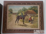 Signed Framed Oil on Canvas By K.Kusenzov. Konstantin Konstantinovich Kuznetsov A Russian Artist