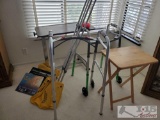 A Set of Crutches, 2 Folding Walkers, 1 TV Tray, and More!