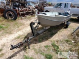 Small Metal Boat and Trailer
