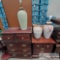 3 Lamps,1 Wooden Dresser, 1 Night Stand