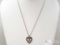 14k Gold Necklace with Diamond Heart Pendent, 4.9g