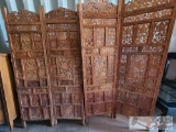 Carved Wooden Room Divider