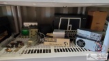 Heathkit Monitor Scope, Hallicafters Radio Speaker, Knight Power Meter, Kenwood Power Meter, And