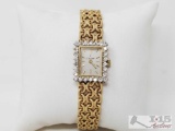 14k Gold Eterna Watch With Accent Diamonds, 37.2g