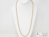 14k Gold Twist Chain, 14.7g