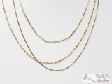 Three 14k Gold Chains, 8.8g