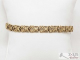 10k Gold Decorative Bracelet, 7.8g