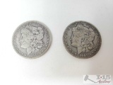 1890 and 1901 Morgan Silver Dollars
