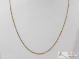 14k Gold Box Chain Necklace, 7.2g