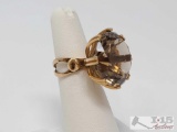 14k Gold Ring With Semiprecious Stone, 13.9g