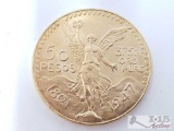 1947 50 Pesos Mexican Gold Coin