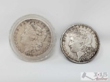 2 1879 Morgan Silver Dollars