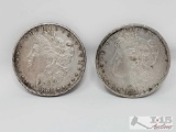 1885 and 1881 Morgan Silver Dollars