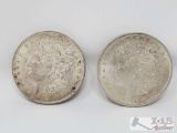 2 1921 Morgan Silver Dollars