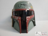 Star Wars Boba Fett Helmet Signed By Jeremy Bulloch And Jason Wingreen - Global Authenticated