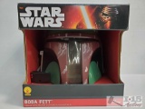 Signed Star Wars Boba Fett Collectors Helmet New in Box - Not Authenticated
