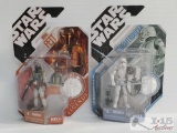 Star Wars Saga Legends Boba Fett and Signature Series Star Wars Storm Trooper Action Figures