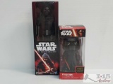 1 Star Wars Kylo Ren Figurine, 1 Star Wars Kylo Ren Bobble-Head- Factory Sealed
