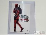 Deadpool Movie Poster Autographed By Ryan Reynolds- With COA