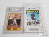 2 1987 Barry Bonds Baseball Cards Graded
