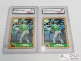 2 1987 Mark Mcgwire Baseball Cards Pro Graded