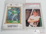 2 1987 Mark Mcgwire Baseball Cards Graded