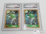 2 1987 Mark McGwire Baseball Cards Graded