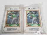 2 1987 Mark McGwire Baseball Cards Graded