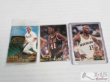 1993 Glen Rice Basketball Card, 6 Home Run Hero Baseball Cards, And 1992 Latrell Sprewell Draft Pick