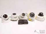 5 Security Cameras With 2 Video/Audio CAT5 Extenders