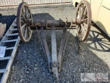 Antique Wheel & Axle Assembly Antique Wood Wheels