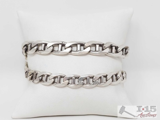 2 Sterling Silver Bracelets- 49.3g