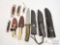 6 Knives With Sheaths and 4 Pocket Knives