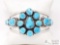 Bobby Johnson Blue Bird Turquoise Sterling Silver Cuff Bracelet, 56.7g