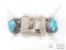 Turquoise Sterling Silver Cuff, 107.6g