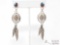 Southwest Multicolor Sterling Silver Dangle Earrings, 7.4g