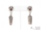Coral Bear Paw Dangle Sterling Silver Earrings, 8g