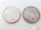 2 1922-D Silver Peace Dollars