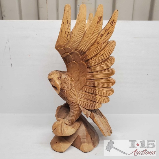 Eagle Wood Statue