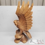 Eagle Wood Statue