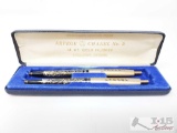 Vintage Arpege Chanel No.5 14k Gold Pen Set