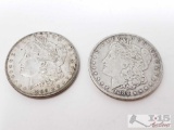 1889 And 1888 Morgan Silver Dollars