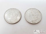 2 1889 Morgan Silver Dollars
