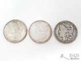 1896-O, 1897, And 1890-S Morgan Silver Dollars
