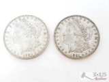 2 1921-D Morgan Silver Dollars