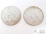 2 1922 Silver Peace Dollars