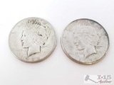 2 1922-S Silver Peace Dollars