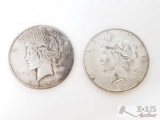 2 1923-S Silver Peace Dollars