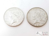 2 1923-S Silver Peace Dollars